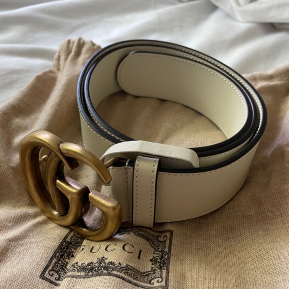 Cream Gucci belt - Picture 3 of 5
